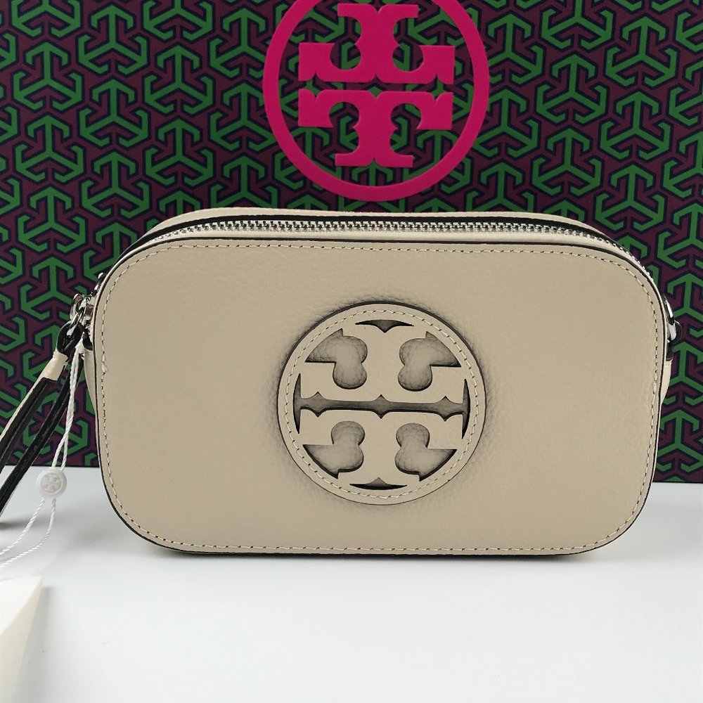 New Ivory Tory Burch Mini Miller Crossbody Bag - Picture 2 of 11